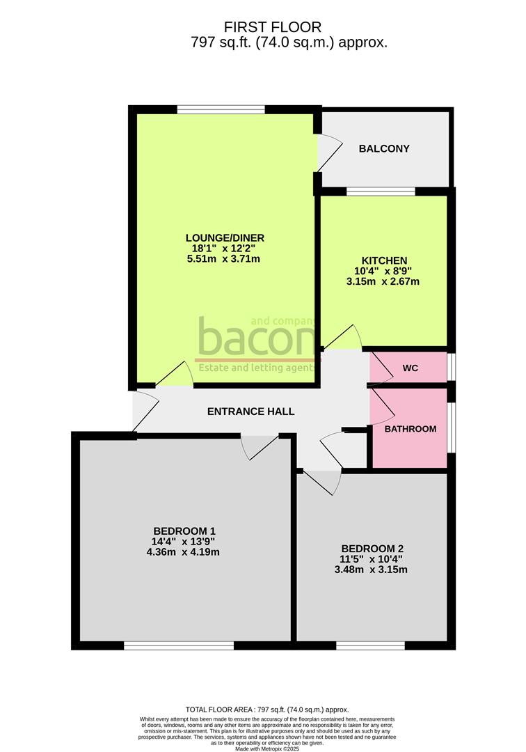 Floor Plan | Flat - Purpose Built | Lamorna Grove, Worthing, BN14 | For Sale